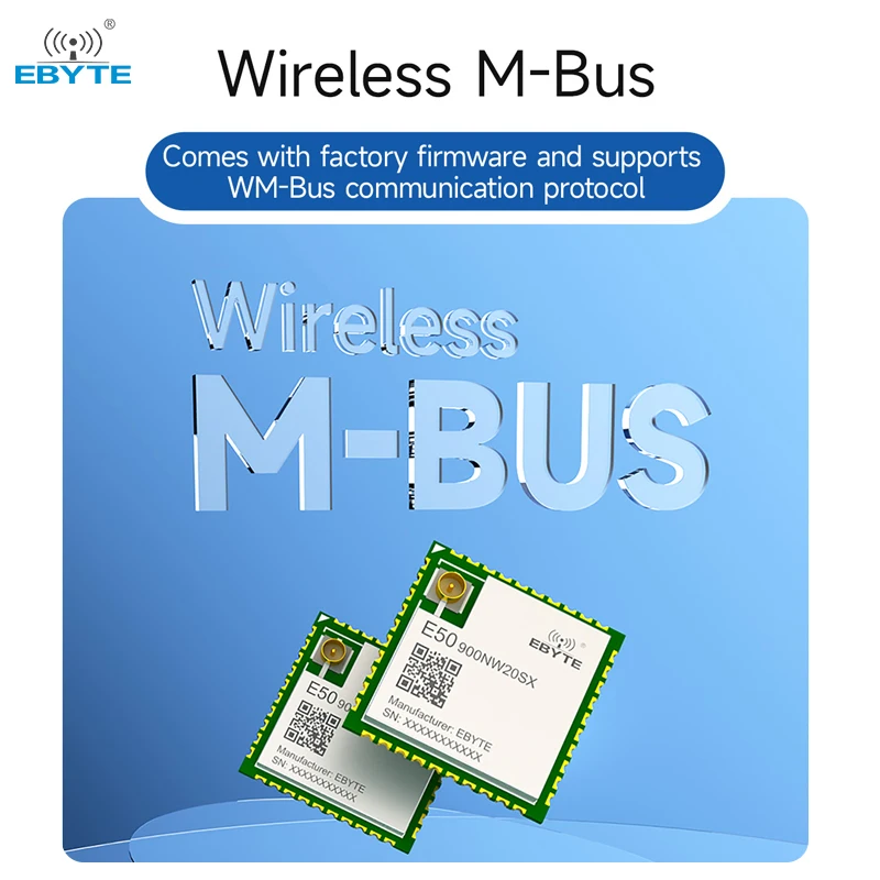 EFR32FG23 868/915MHz Wireless M-Bus Module URAT Module EBYTE E50-900NW20SX 20dBm MESH SMD SoC Module Low Power Consumption