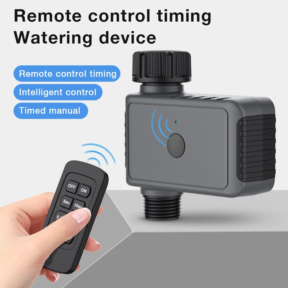 

Remote Control Water Timer 1-Outlet Intelligent Irrigation Watering System Garden Sprinkler Timer 5 Minutes - 2 Hours Timeable