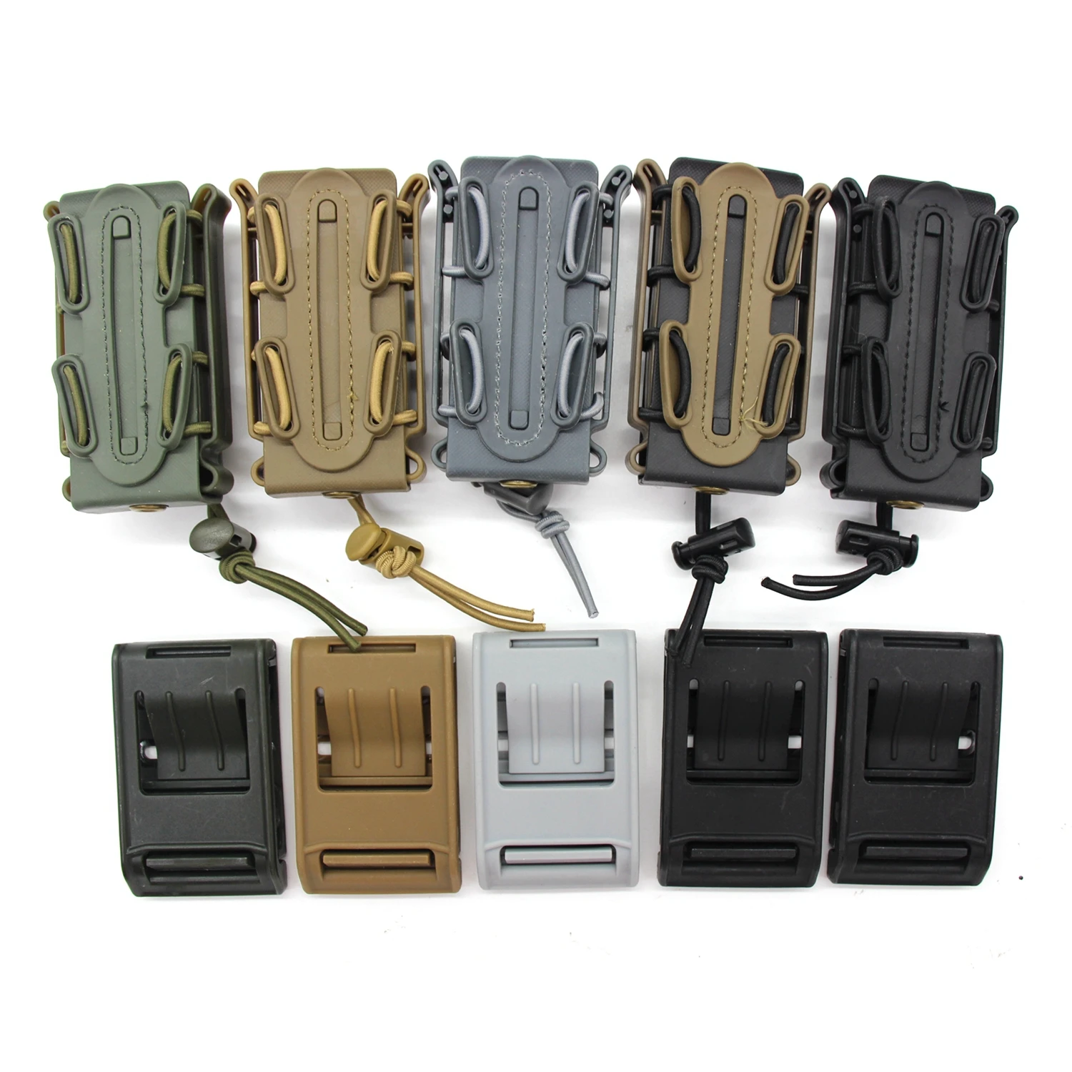 Tactical Fastmag Molle Pouch 9mm Molle Pistol Mag Magazine Pouch Holster with Belt Clip Soft Shell mag pouch