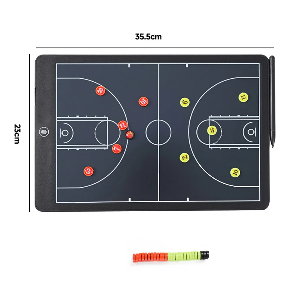 Electronic Magnetic Strategy Board for Soccer Coaches to Plan and Display Tactics with One Click Clear and Lock Function