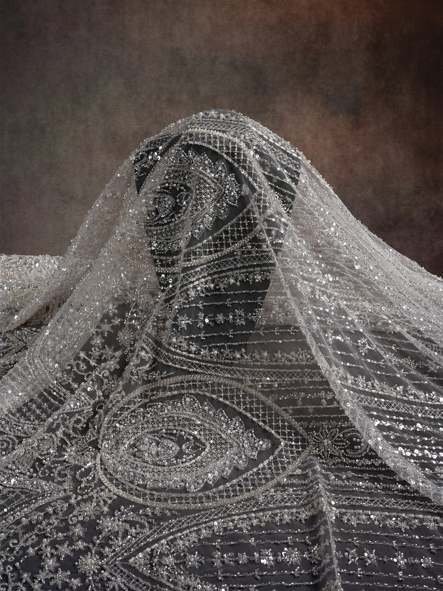 

New Wedding Dress Fabrics and DIY Decorative Materials for Curtains, Including Mesh, Embroidery, Lace, Sequins Accessories