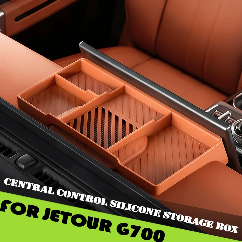 

Car Silicone Storage Box Fit for Jetour G700 2025 2026 Modified Car Center Console Dashboard Storage Box Interior Accessories