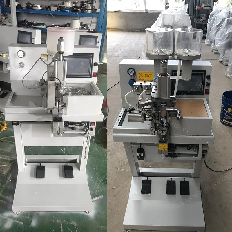 Full Automatic Pearl Beads Fixing Punching Attaching Machine Setting Machines