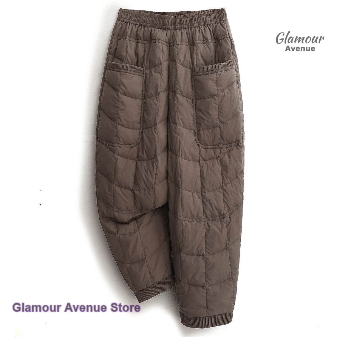 Korean winter new warm and cold-resistant cotton pants women wear commuter home plus cotton casual harem pants slim pants.