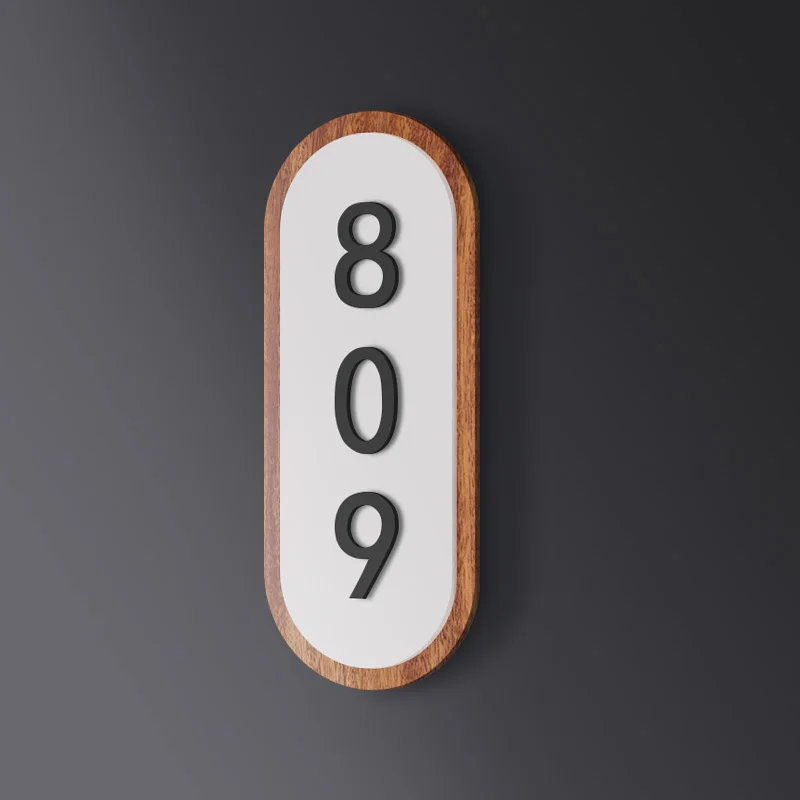 Acryl deurplaat met sticker of magneet, gepersonaliseerd 3D lasergesneden huisnummer voor huis, villa, winkel, kantoor, appartement, hotel