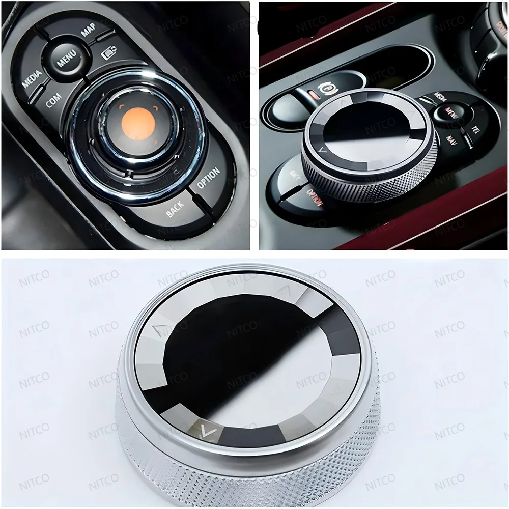 

Для Mini Cooper S JCW F54 F55 F56 F57 F60 автомобильные аксессуары внутренняя мультимедийная кнопка ручка крышка мультимедийной панели управления чехол