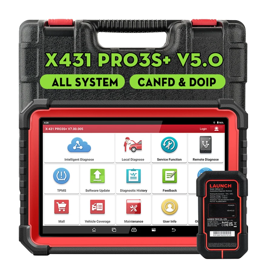 

LAUNCH X431 Pro3S+ V5.0 Full System Bluetooth Bi-Directional Scan Tool OBD2 EOBD Code Reader With 37 Resets Software 2 Years