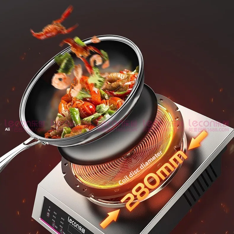 Lechuang Commercial Induction Cooker High-power Hotel Concave Electromagnetic Cooker 5000w Hotel Canteen Desktop Electric Frying