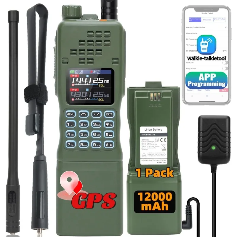 BAOFENG Radio AR-152 PRO 1200mha Ham Radio Handheld Rechargeable Walkie Talkies Long Range Two Way Radio NOAA Weather Radio GPS view 2