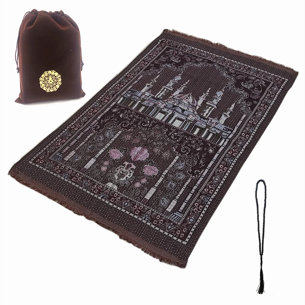 VIP Muslim prayer rug portable travel worship mat pocket pilgrimage mat family outdoor mat carpet rug