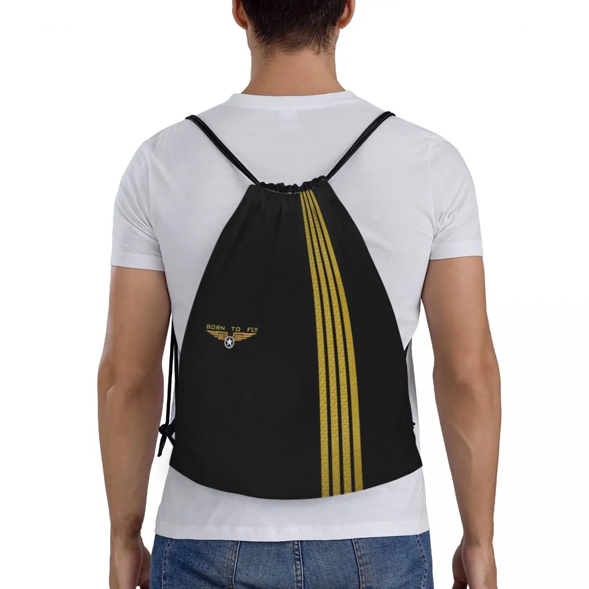 Born To Fly Flight Pilot Drawstring Bag Women Men Portable Sports Gym Sackpack Flying Aviation Aviator Training Backpacks