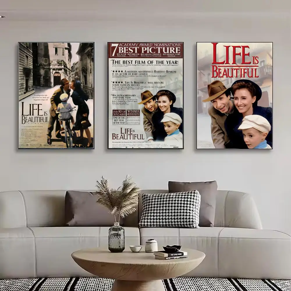 Film L-La vita e b-bella Painting Calligraphy Stylish Canvas Poster Wall Art for Bedroom Living Room Study Home Decor Gift