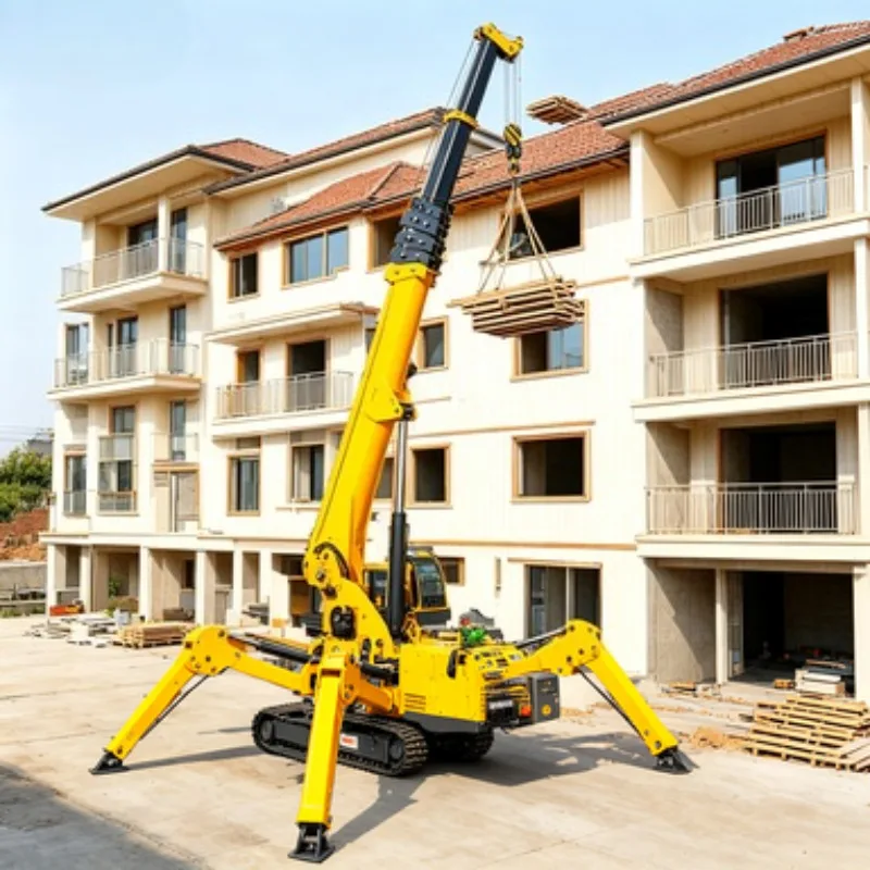 Portable Mini Spider Crane 3 Ton Crawler Hydraulic Telescopic Boom Remote Control Foldable Lift CE Certified for Construction