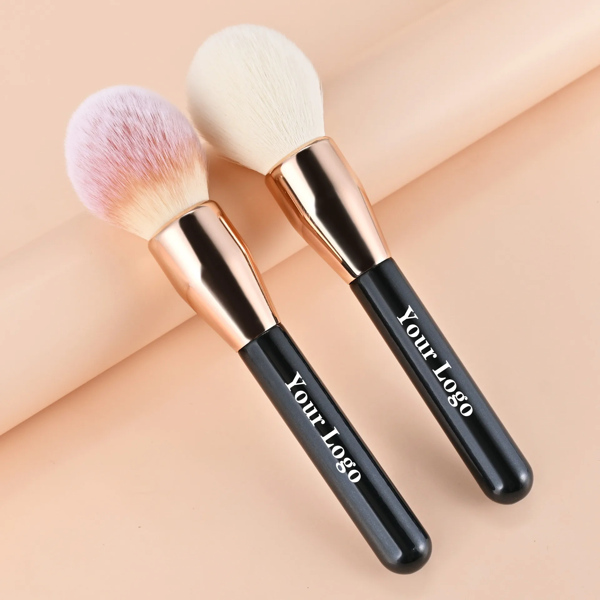 Powder Makeup Brush Free Print Logo Soft Dense Bristle Blush Brush Blending Cosmetic Makeup Brushes Tool for Beauty 10pcs