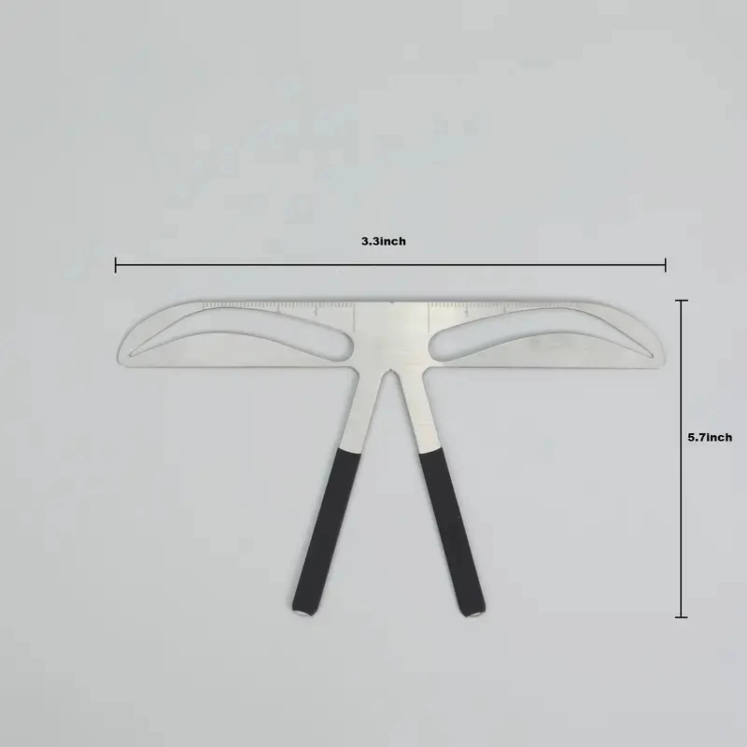 Kit di Stencil per modellare le sopracciglia di un pezzo di precisione professionale in acciaio inossidabile con Design di posizionamento a tre punti-Perf