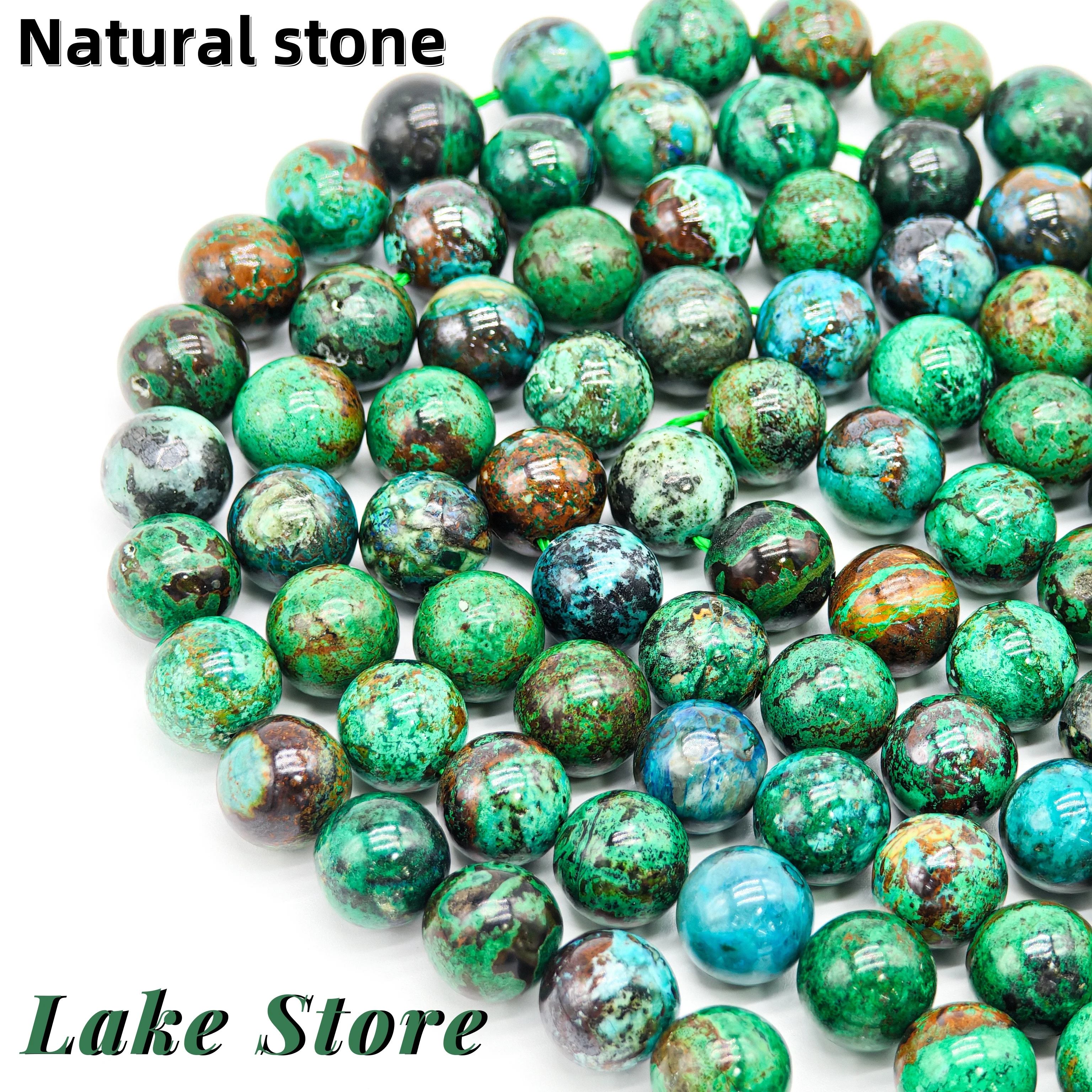

Trending Premium Natural Phoenix Beads, 6-10mm Round Green Loose Stone Beads for DIY Jewelry Making. Gift for Craft Lovers