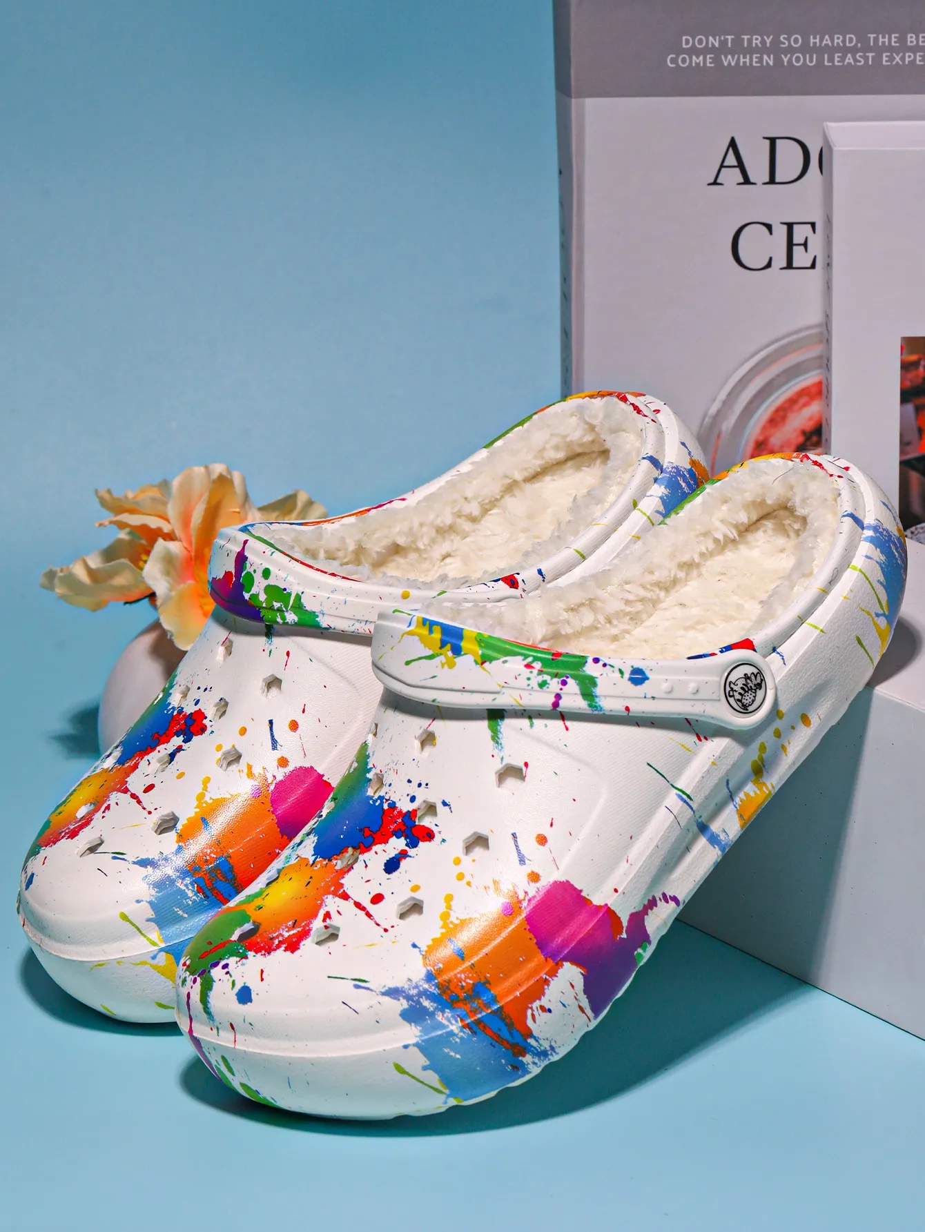 Damen-Winter-Clogs, Modisch und Lässig, für Drinnen und Draußen Tragbar 666 – Detail 12