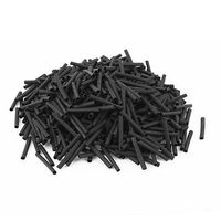 560pcs 2.5mm Dia 30mm Long Polyolefin Heat Shrink Tubing Wire Wrap Sleeve Black