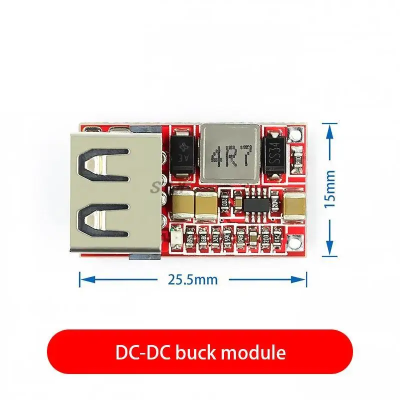 Carregador de saída USB Step Down Power Module, conversor Buck ajustável, Mini DC-DC Step Up Boost, 6-20V, 12V, 24V a 5V