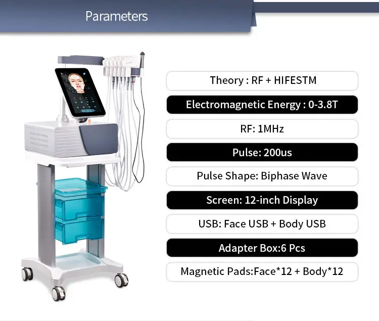 Professionele Gezichts Elektro Stimulatie Emrf Face Ems Rf Face Lifting Machine Peface Sculpt Face Pads Massageapparaat