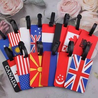 Creative national flag, three-dimensional pvc soft plastic boarding card, luggage tag, luggage tag, identification tag, tag