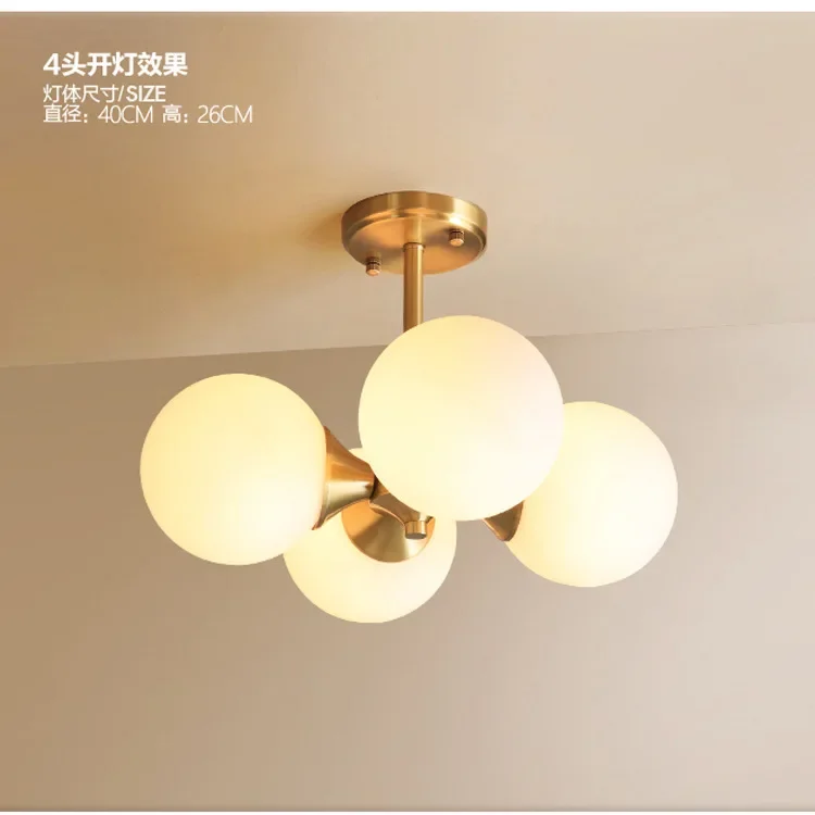 

Modern Ceiling Lights Nordic Creative Glass Ball ceiling lamps living room Kitchen bean bedroom garnish fixtures