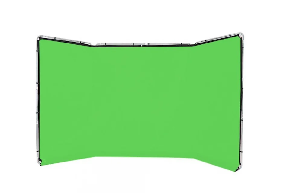 Panoramic Background 4m Chromakey Green 2.4X4M Backdrop For Live Stream And Post-production Keying Collapsible Chromakey Wall