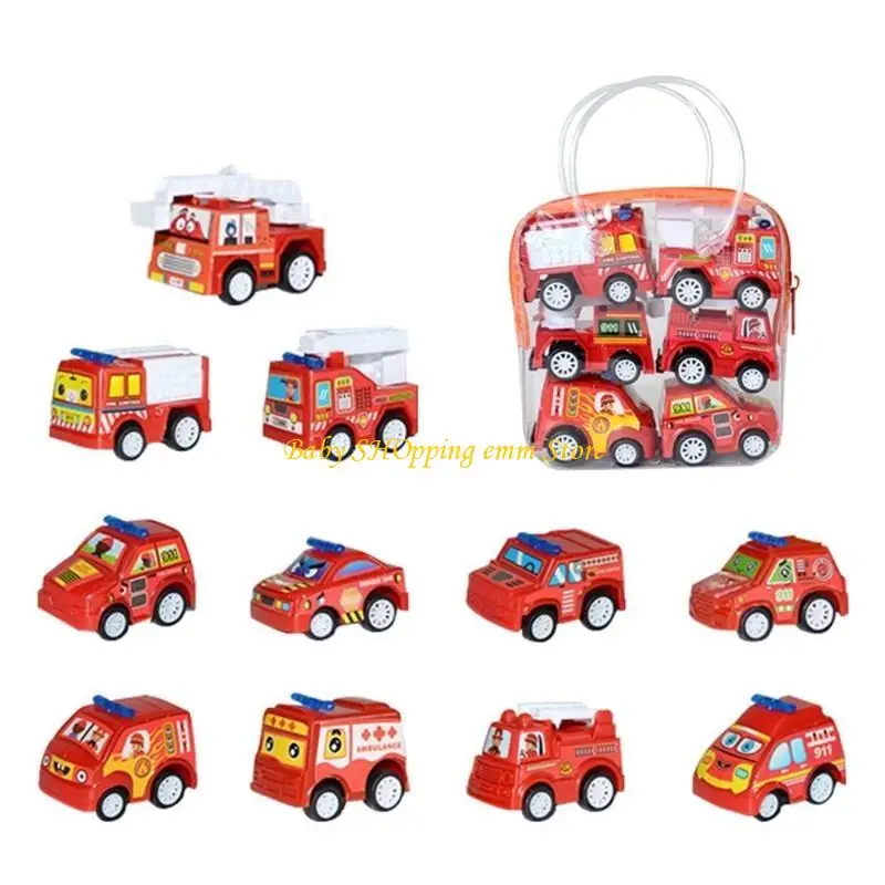 23gd 6pcs Small Rückenfahrzeug -Spielzeugauto -Autospielzeug für Kleinkind Spaß