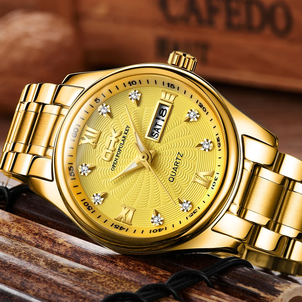 ساعة OPK 8103 كوارتز رجالية بمقياس ماسي بتقويم مزدوج #3