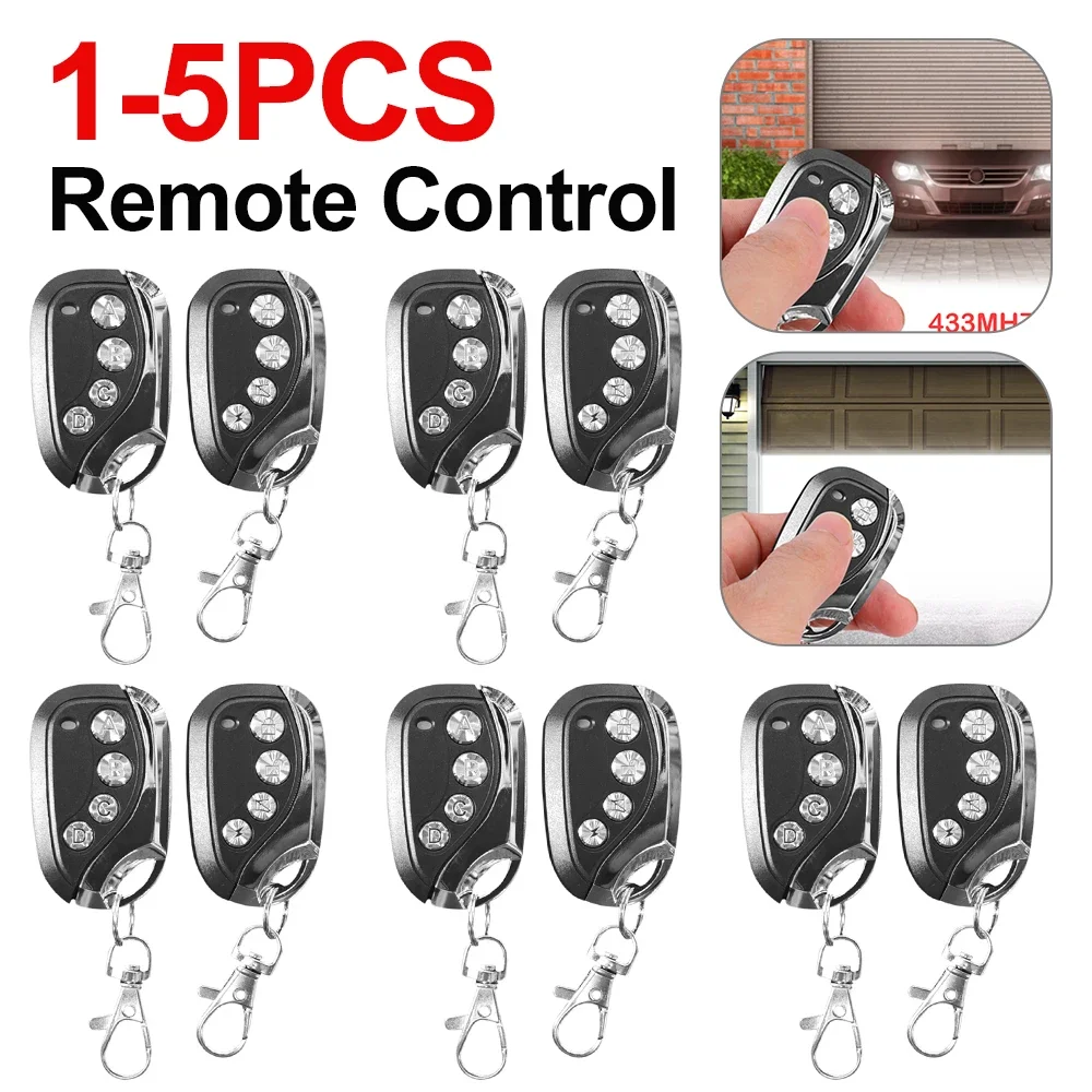 433Mhz Rf Copy Remote Control 50m 4 Button Transmitter Clone Fixed Learning Code for Gadget Gate Garage Door Doorhan Nice Came