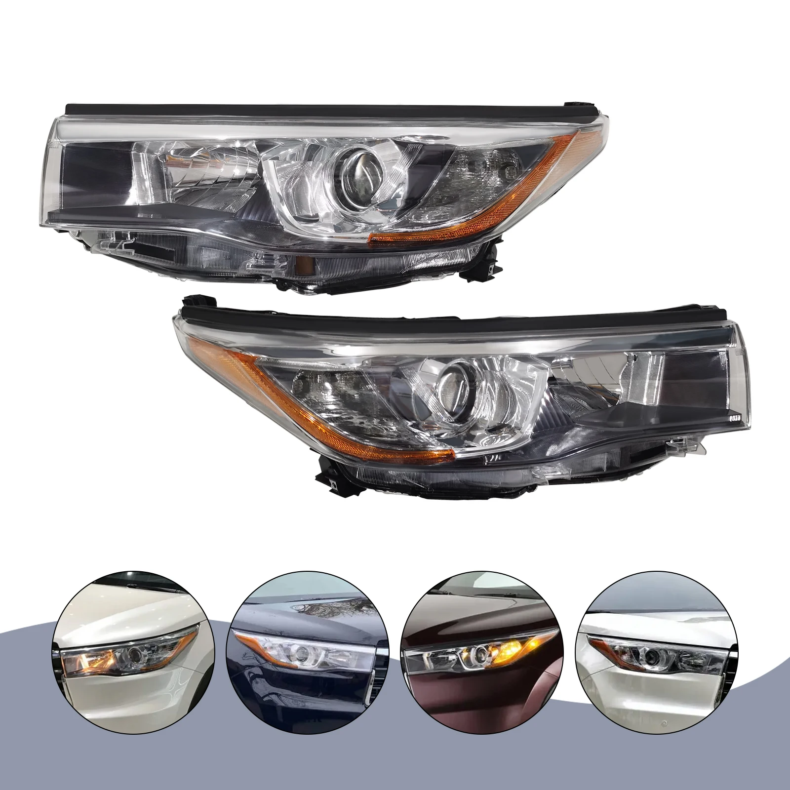 [Left or Right] Car headlights For 2014 2015 2016 Toyota Highlander LE XLE Halogen Headlight Head Lamp Headlights Assembly