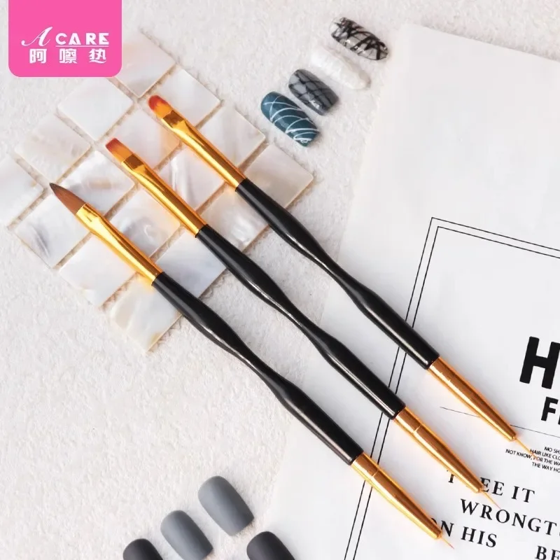 DX01/Manicure brush/Gradient/A1PQ4-Easy to Use Line Drawing Pen Dual Head Dual-Use Hand-Painted Latte Art Nail Surface M