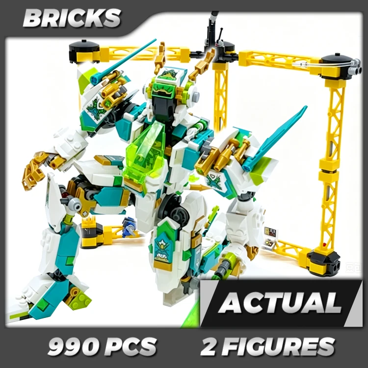 990 Piezas Monkie Kid Mei's Dragon Mech Warrior Cloud Bike Rocket Boosters 18053 Kits de Construcción de Juguetes Compatibles con Bloques
