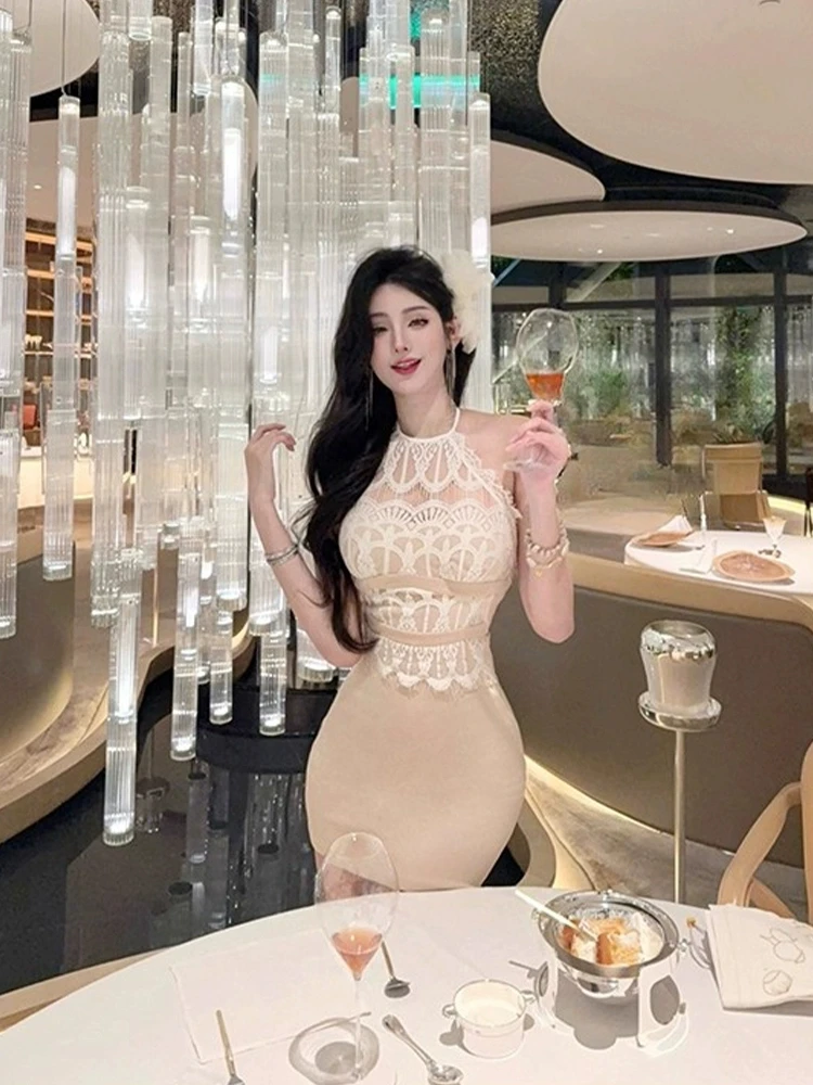 

XZY Сексуальная кружевная облегающая короткая юбка для женщин больших размеров, из полиэстера, с круглым вырезом, на молнии, повседневная одежда