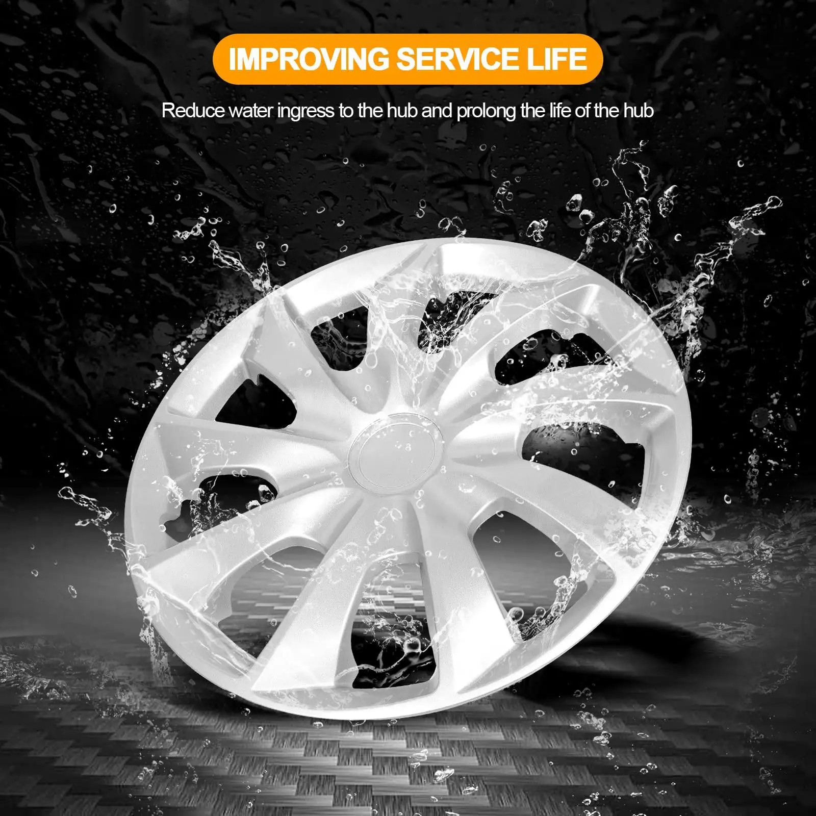 

R15 wheel Hubcap for Ford Van Premium Quality Sturdy 15-inch Wheel Cover 4PCS