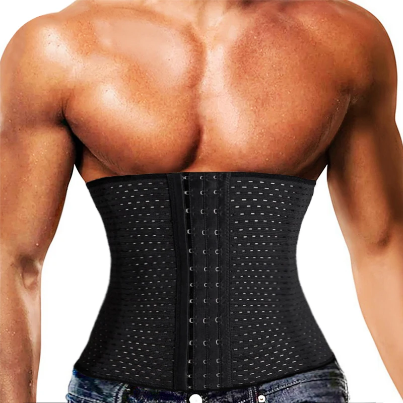 Mens Waist Trainer Corset Abdomen Reducer Body Shaper Fitness Waist Trimmer Belt Waist Trainer Belly Slimming Shapewear