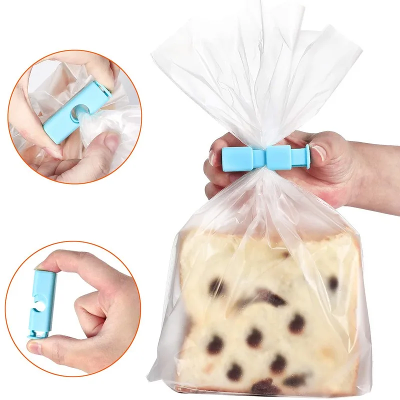 Clip de sellado de pan multiusos, Clip de sellado de bolsa de alimentos para tostadas, tipo de bloqueo, Clip de sellado para conservación de alimentos, 10 Uds.