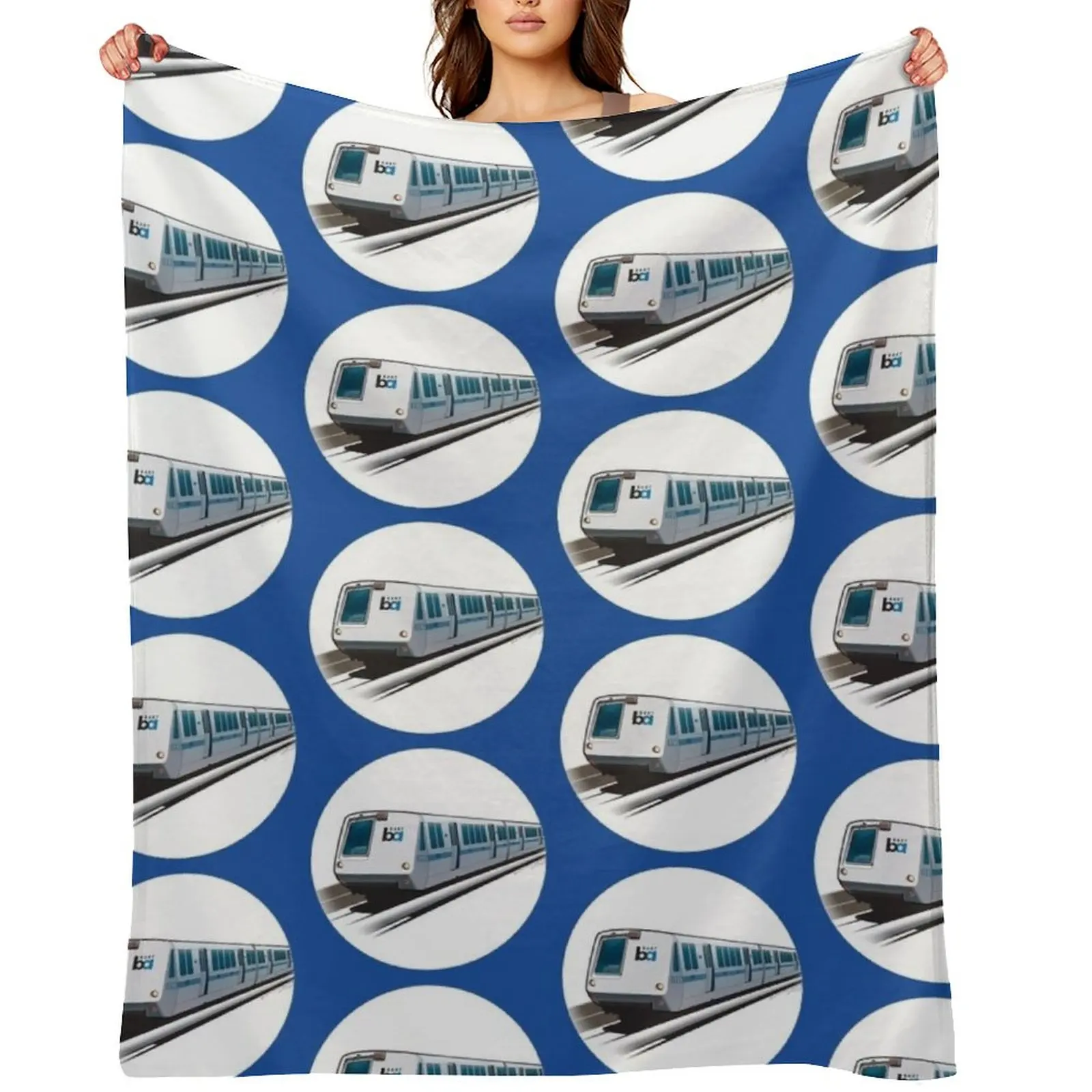 

Illustration of a BART Train (Bay Are Rapid Transit) Throw Blanket valentine gift ideas Cute Picnic sofa bed Blankets