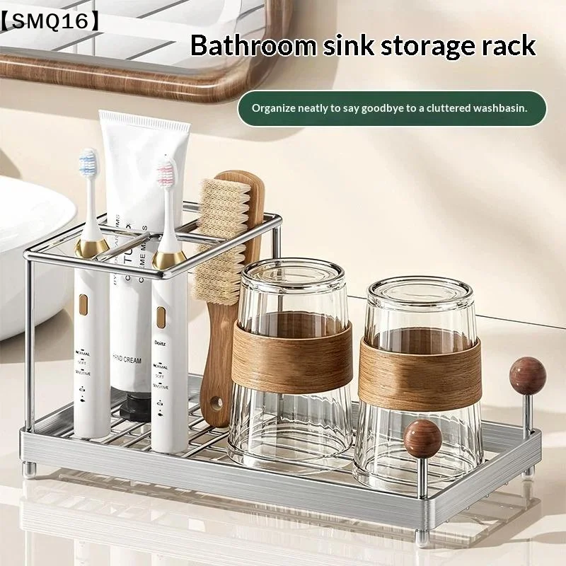 1Pcs Stainless Steel Cosmetic Storage Stand Anti-rust Quick Dry Sponge Drain Holder Multi-purpose Waterproof【SMQ】