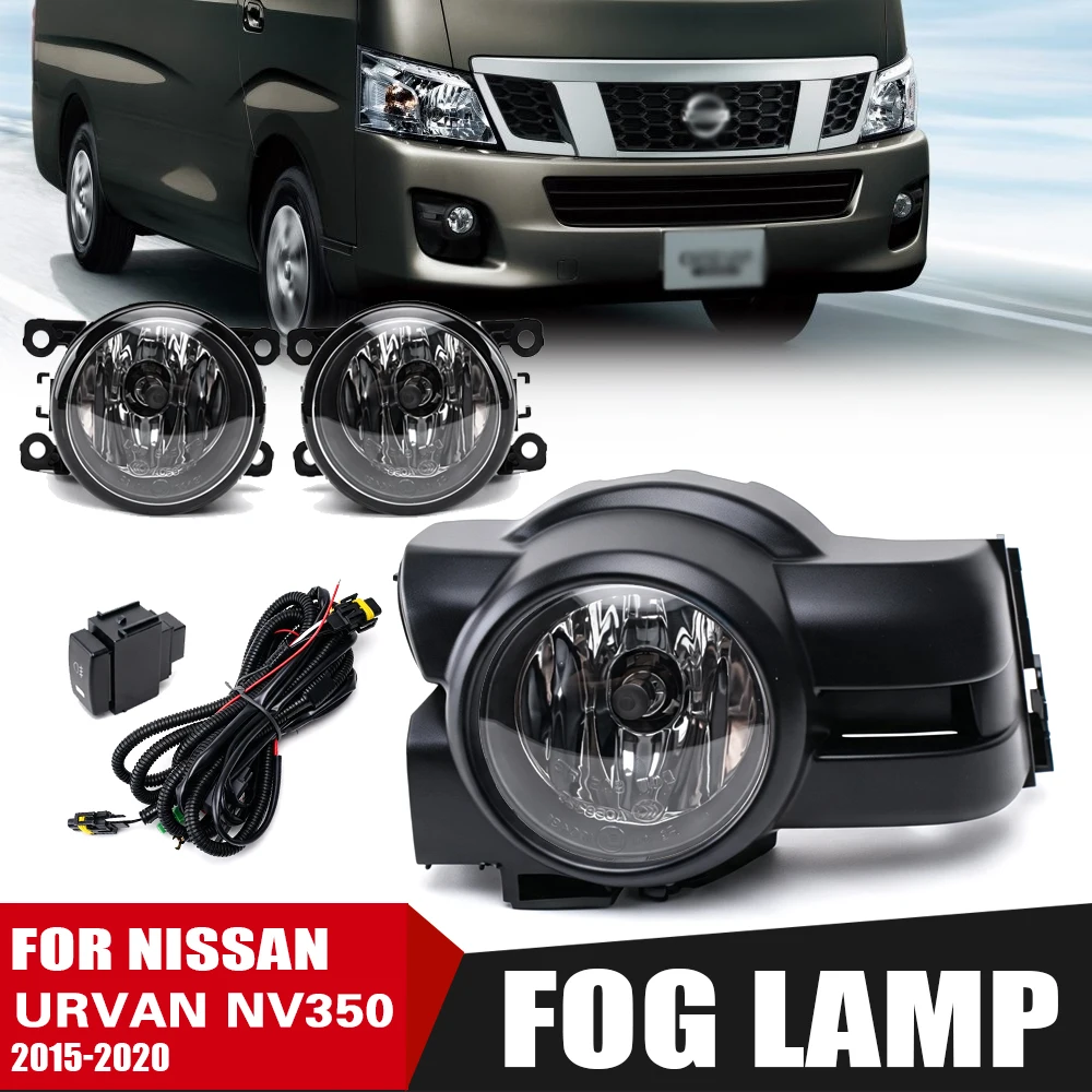 DLAA Front Bumper Fog Lamp Upgrade Kit FOR Nissan Urvan NV350 2015-2020 Version Additional Foglight Set Switch + Wirin
