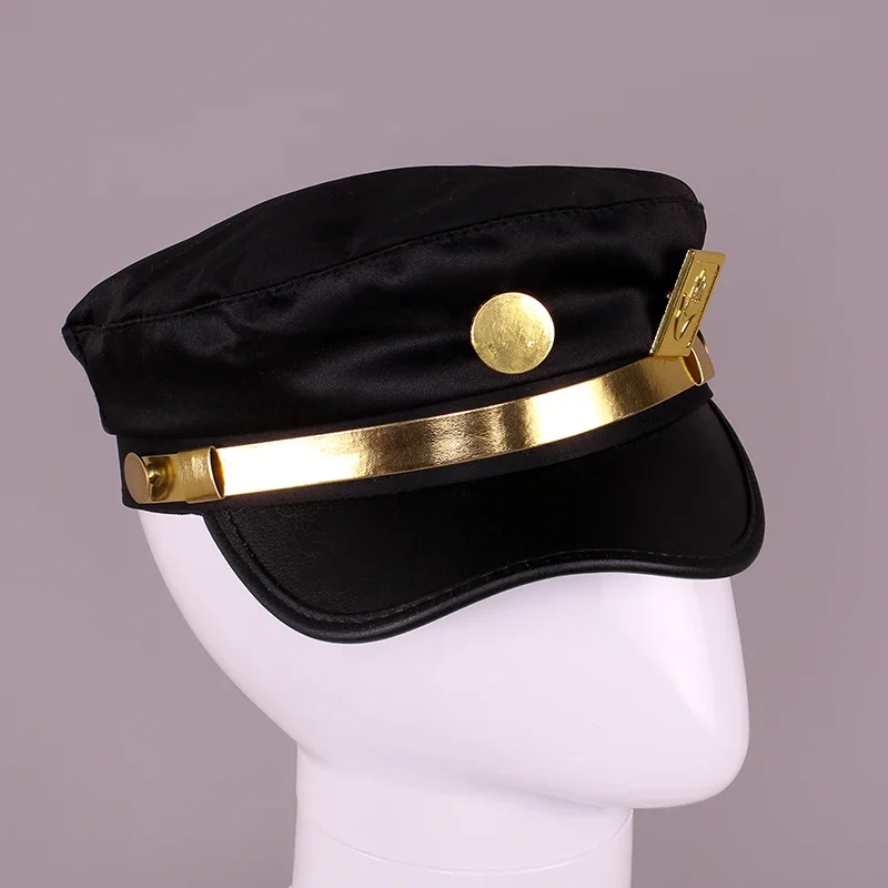 Anime Cosplay Cap Jotaro Kujo Cosplay Accessories Hats Army Military Flatcap Badges Anime Around