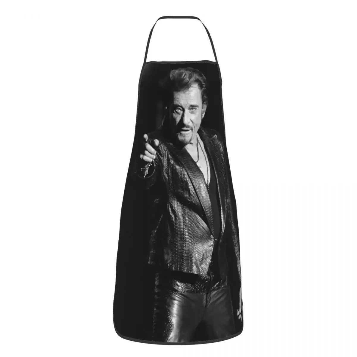 Unisex Johnny Hallyday Kitchen Chef Cooking Baking Apron Men Women French Rock Singer Tablier Cuisine for Gardening