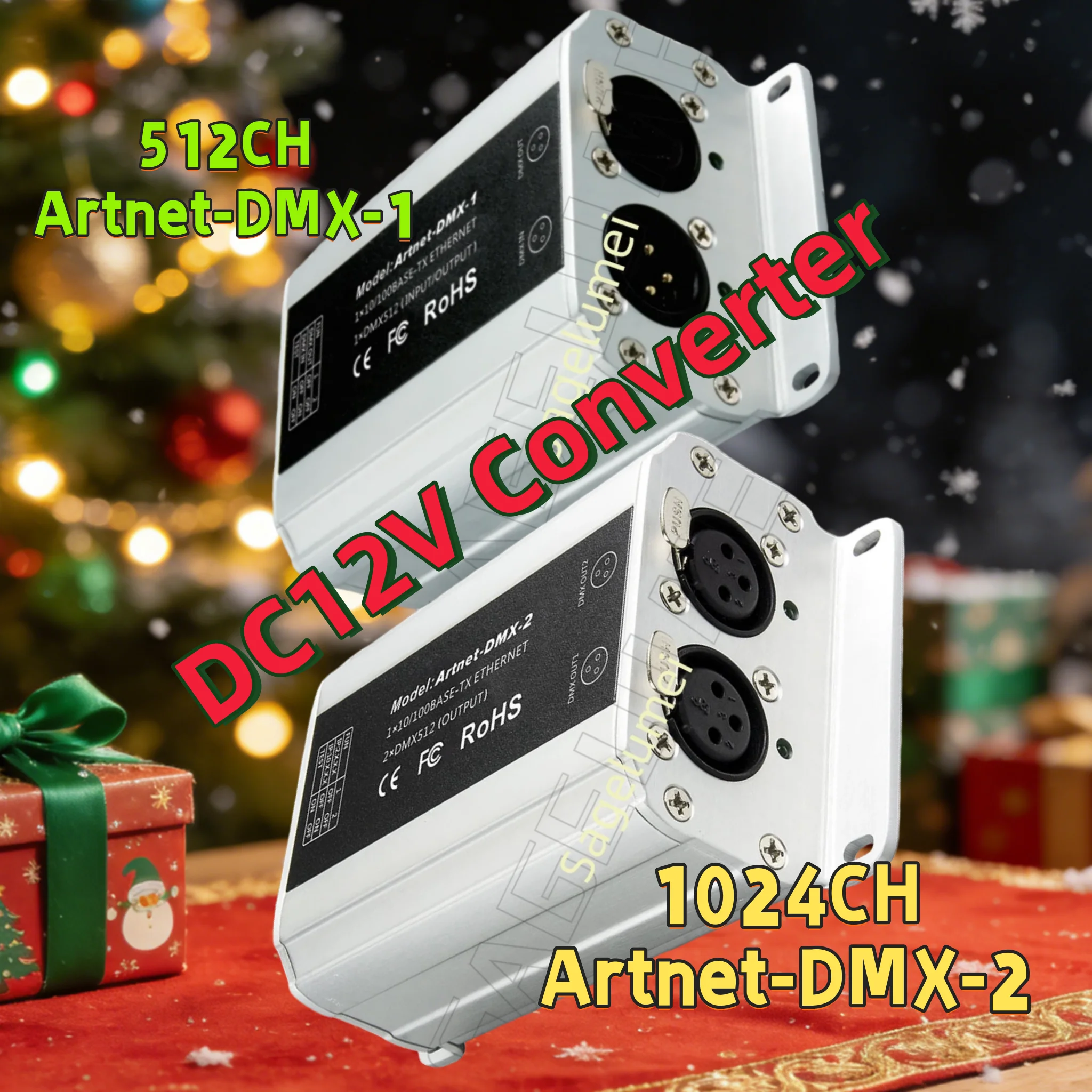 Artnet-DMX-1 Bidirectional converter 512 channels DC12V Artnet-DMX-2 1024 channels for TVstation record scene stage performances