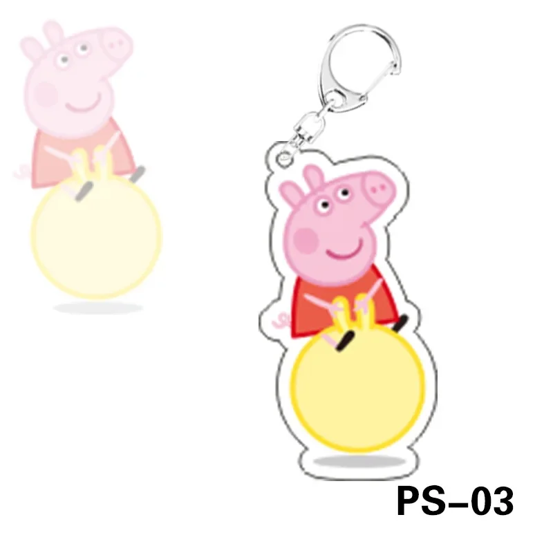 Peppa Pig George acrylic cartoon key chain student bag luggage pendant decoration children birthday gift