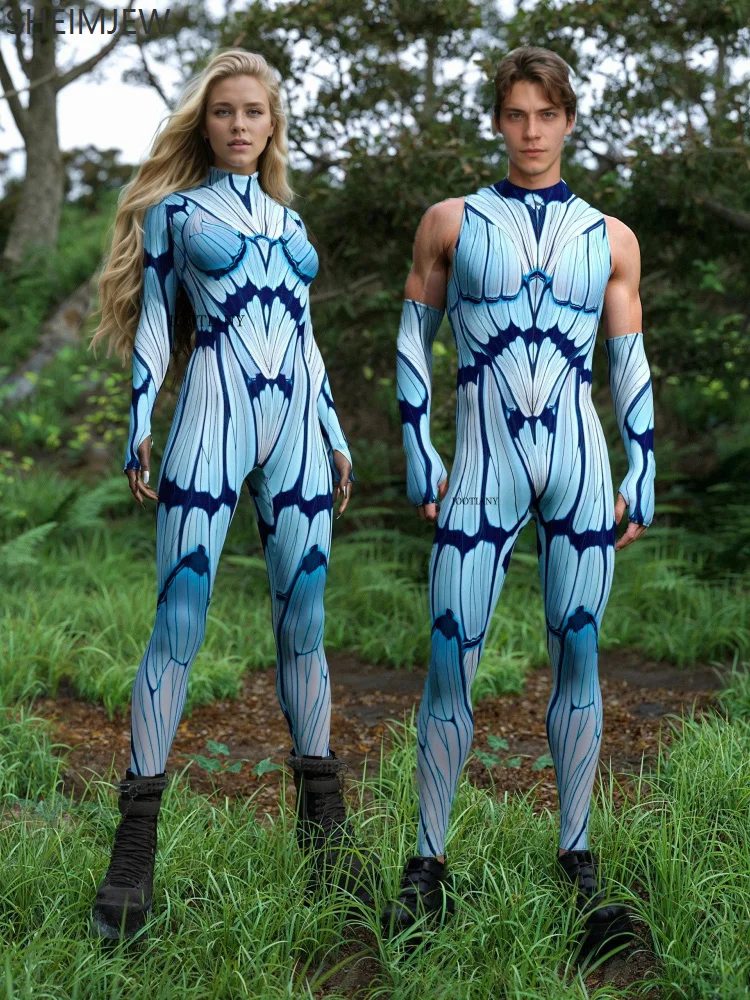 

Couple Stretch Steampunk Fashion Sexy Butterfly Bodysuit Halloween Carnival Party Stage Role Playing Performance Costume Tights