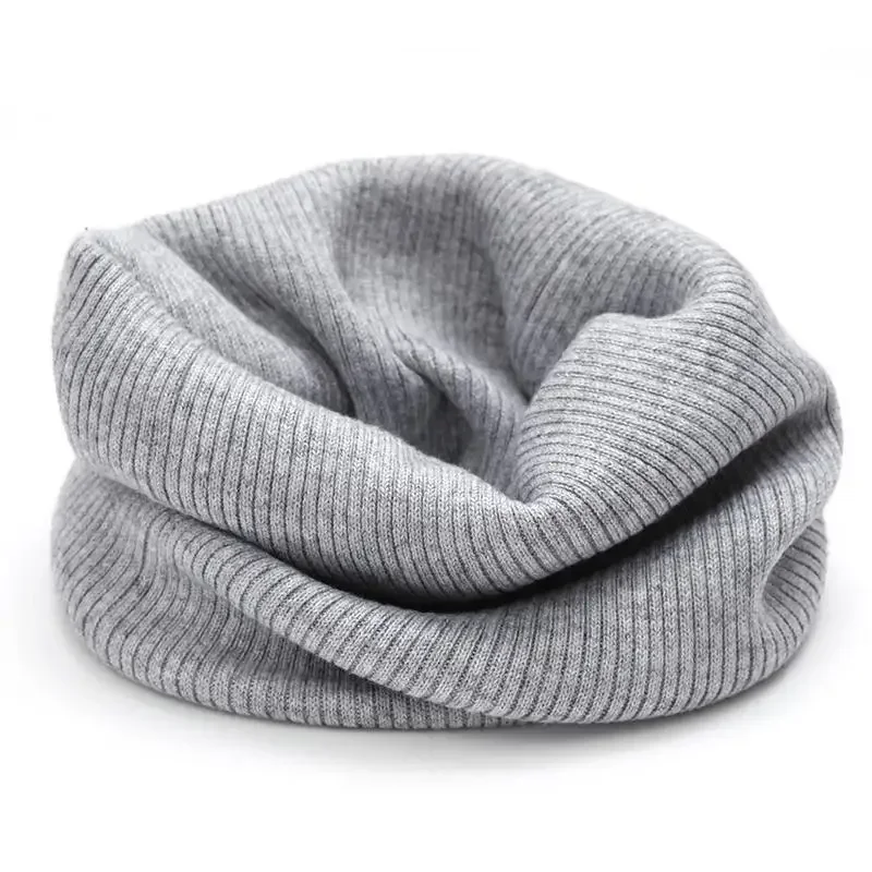 Unisex Winter Casual Outdoor Knitted Snood Solid Color Simplicity Comfortable Knitting WoolFashion Universal Neck Warmer Scarves