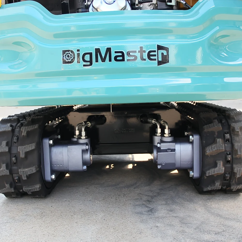 Tracked Crawler 1 Ton 2200Lbs Digger Mini Excavator with 13.5HP RATO EURO 5 EPA Engine Ceiling Cab Thumb In US Free Shipping