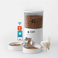 Smart Pet Feeder With Camera Intelligent Timed Bowl Automatic Tuya Video Wifi App Control Dog Cat Feeder Dispens Food