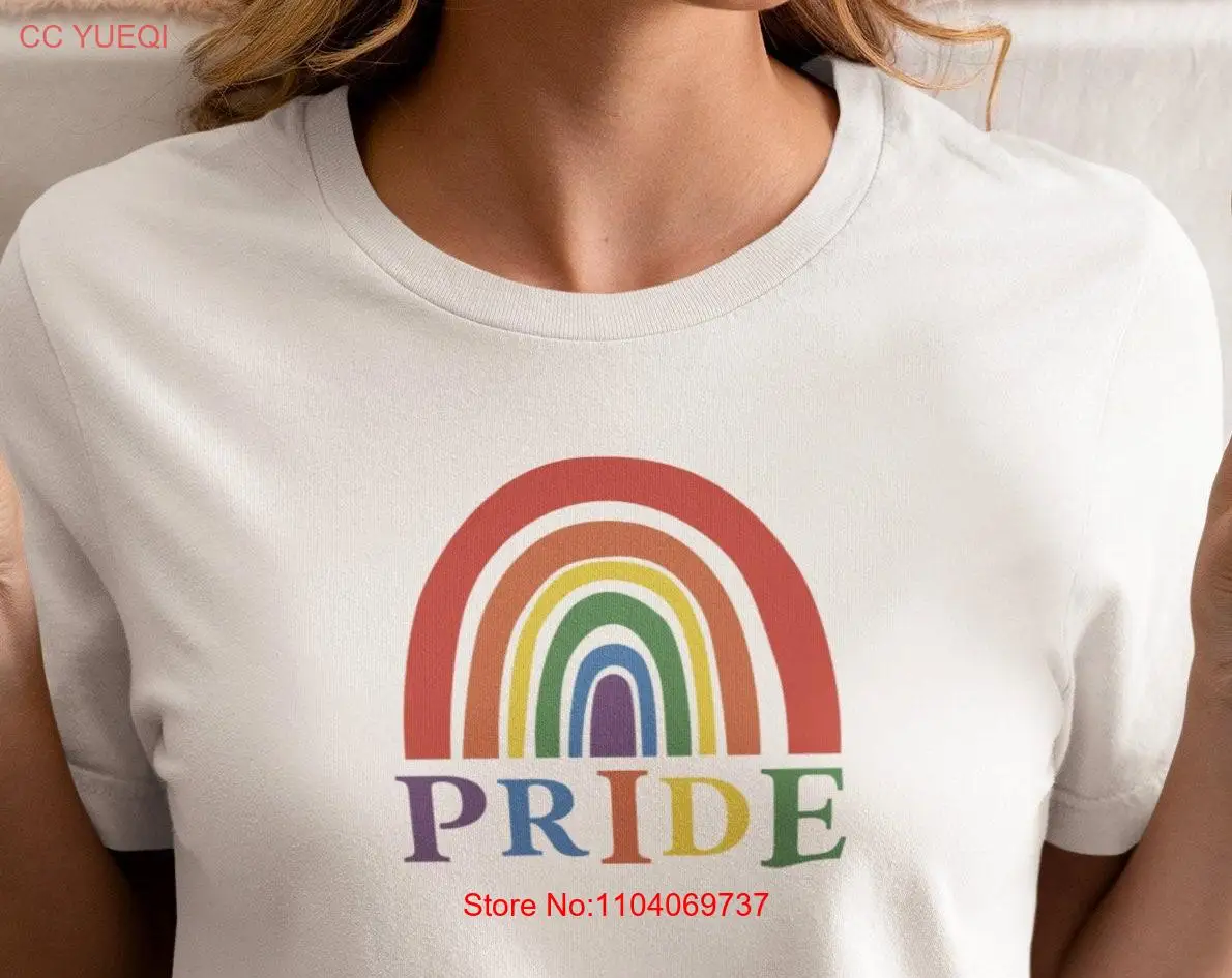 Rainbow Flag Pride T shirt LGBTQ Gay Lesbian Non binary Trans Queer for Him Her They Them Proud and Loud Love is Parade