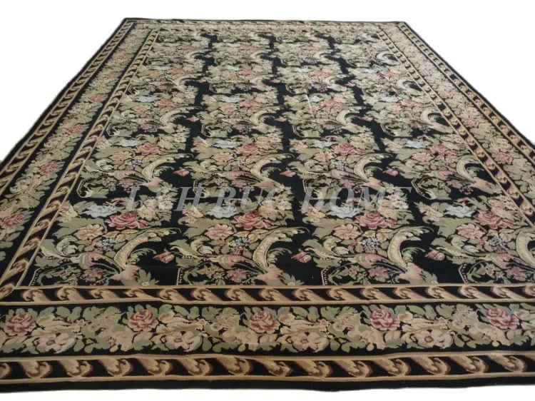 Free shipping 10K 11.3'x15.7' needlepoint rugs, 100% New Zealand wool rugs anti-slip rug